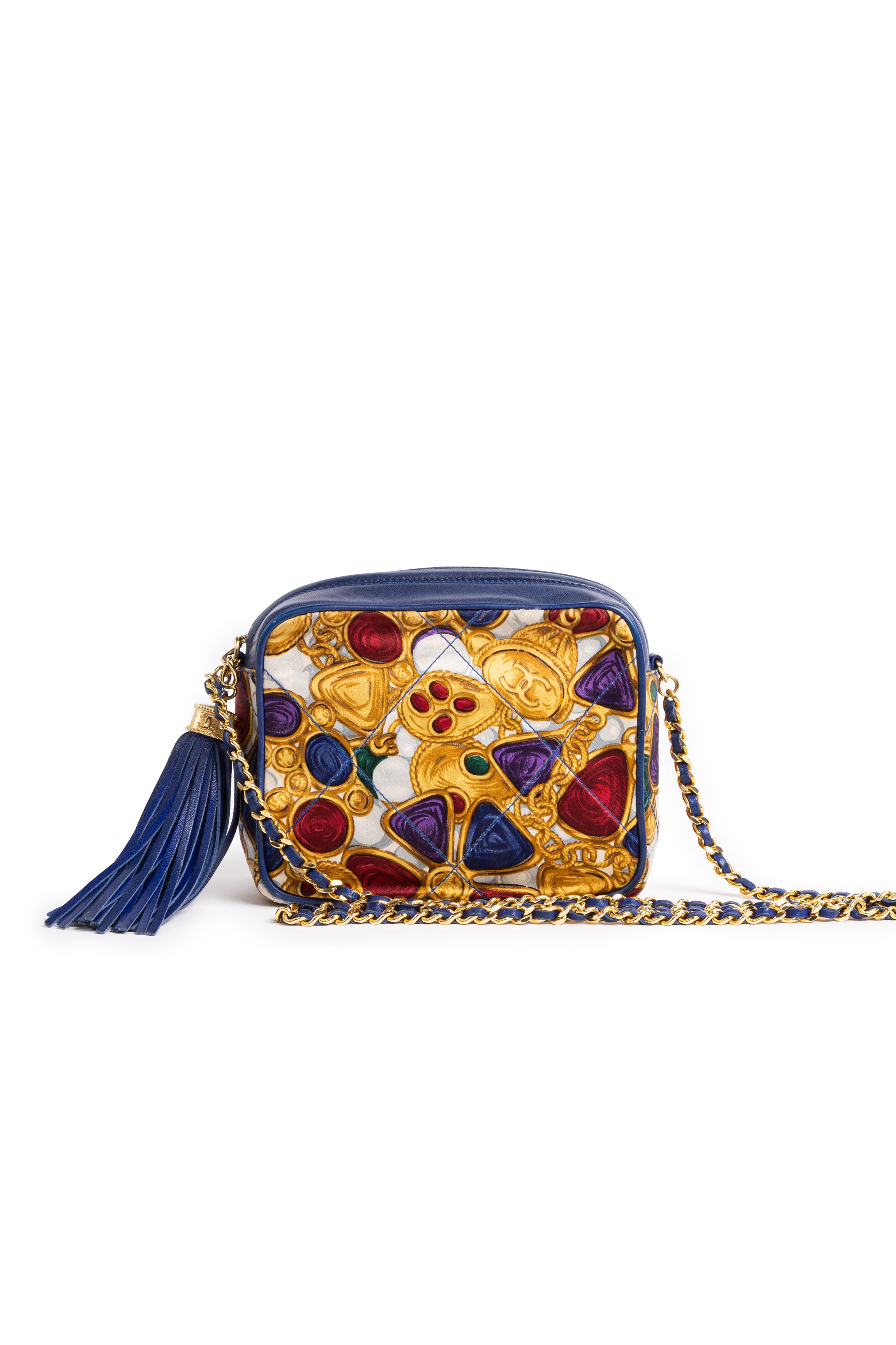 GRIPOIX: CHANEL SILK CROSSBODY BAG