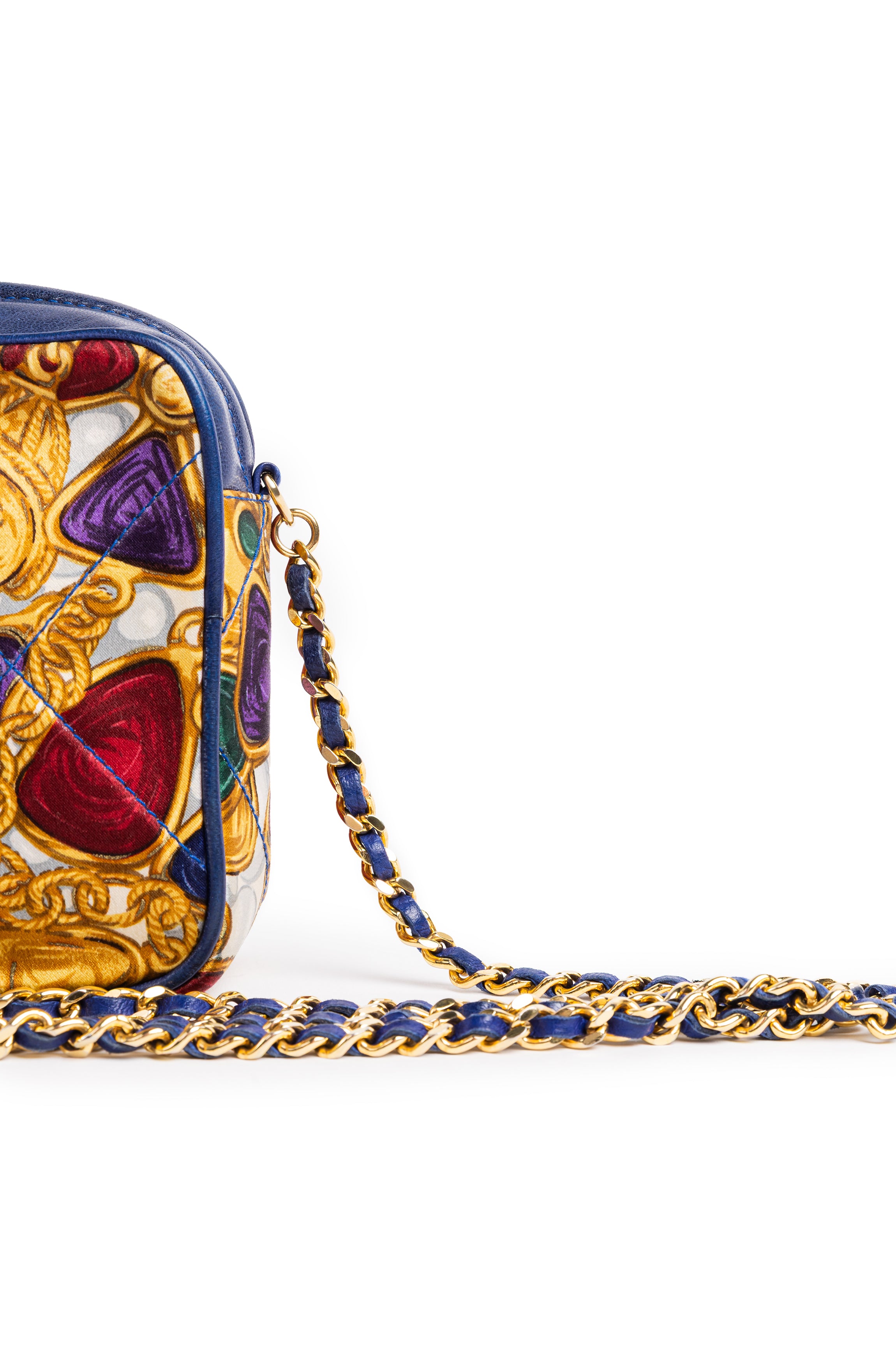 GRIPOIX: CHANEL SILK CROSSBODY BAG