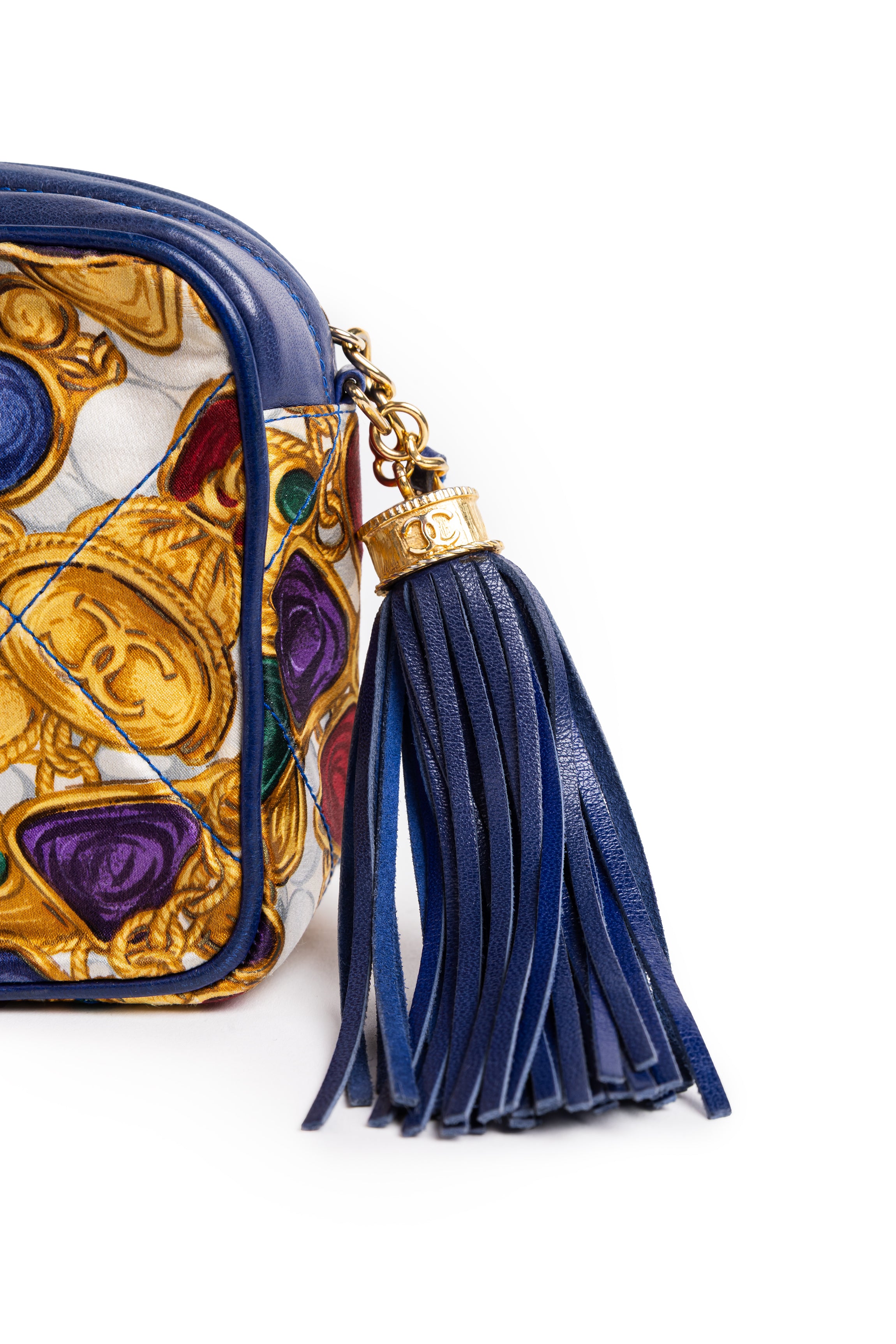 GRIPOIX: CHANEL SILK CROSSBODY BAG