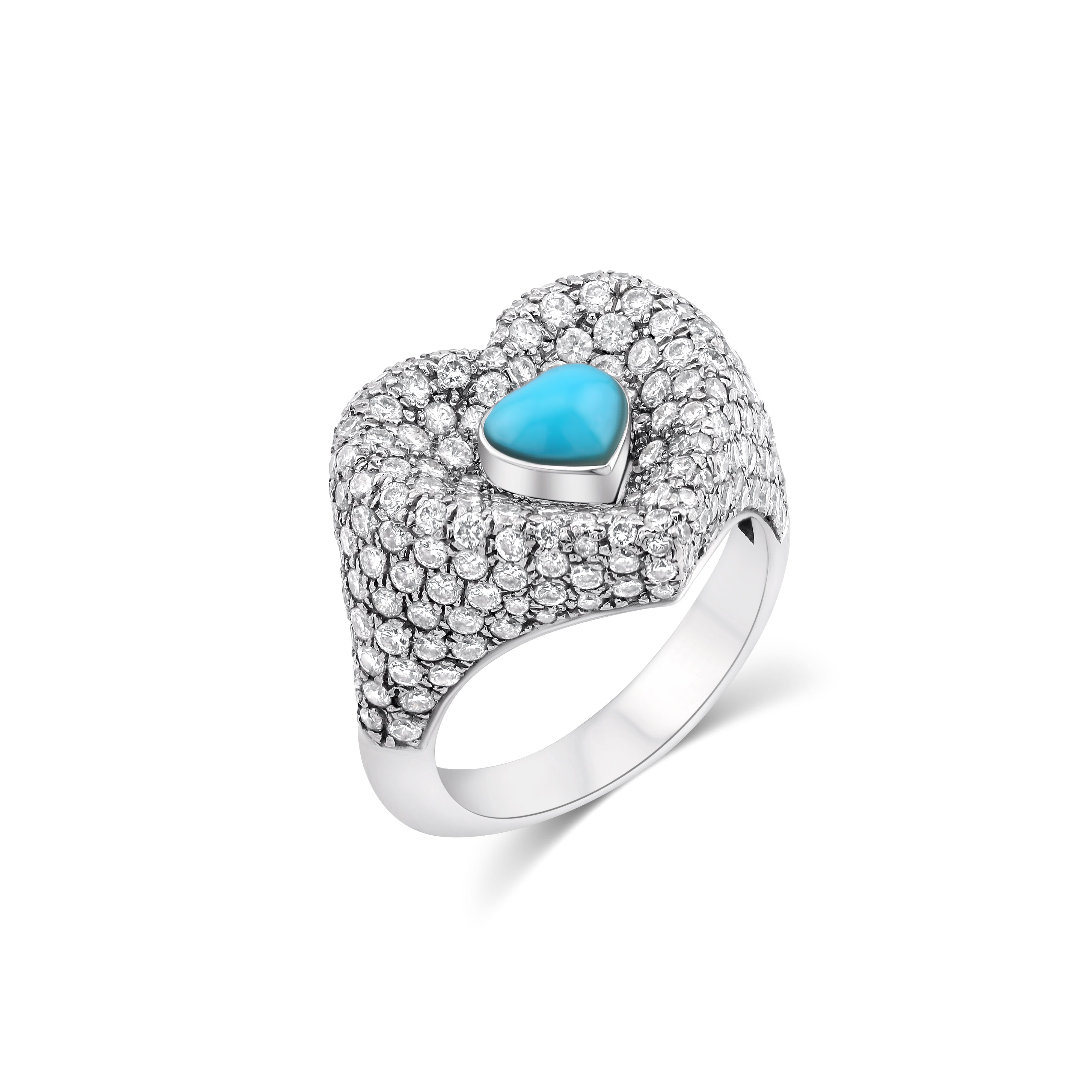 PINKY HEART RING (TURQUOISE)