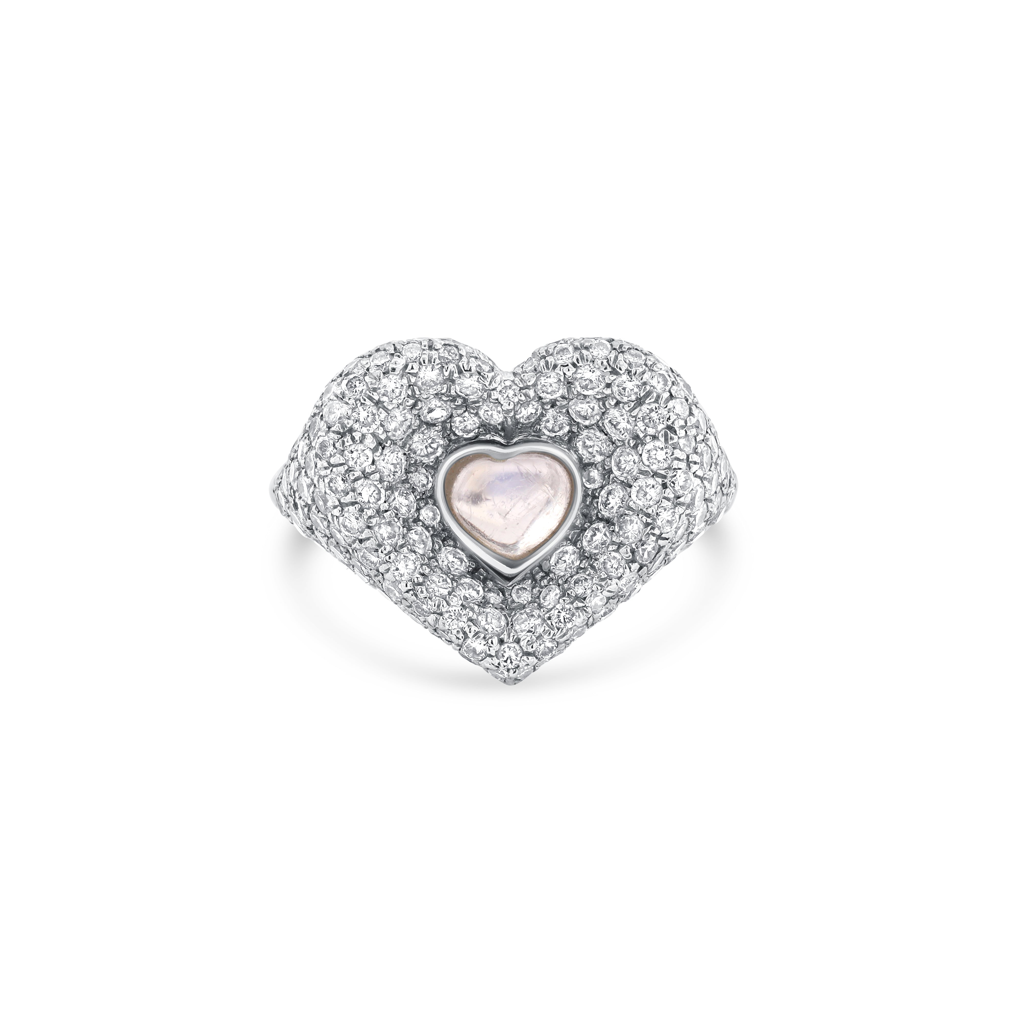 PINKY HEART RING (MOONSTONE)