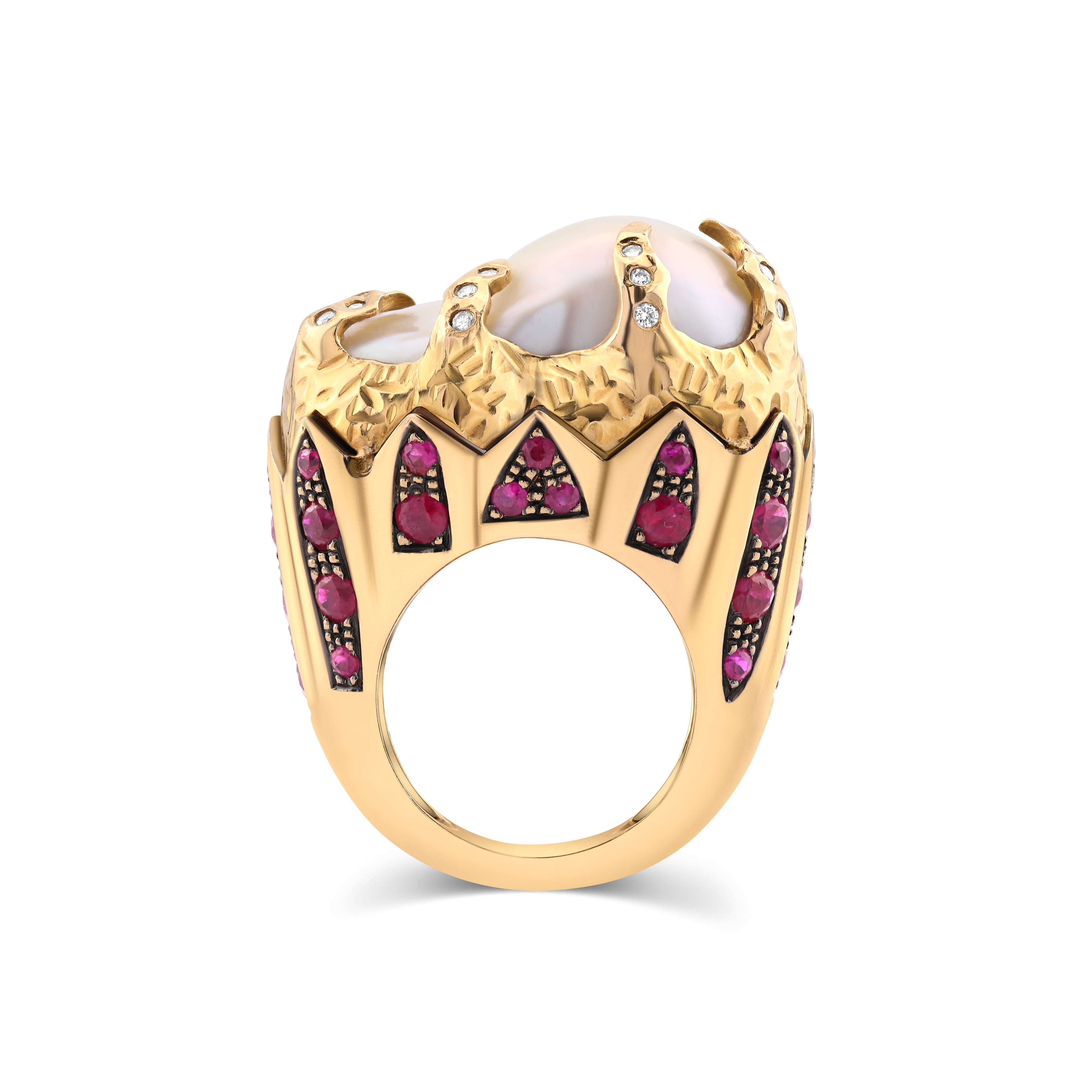 1970'S VINTAGE MOTHER OF PEARL RING