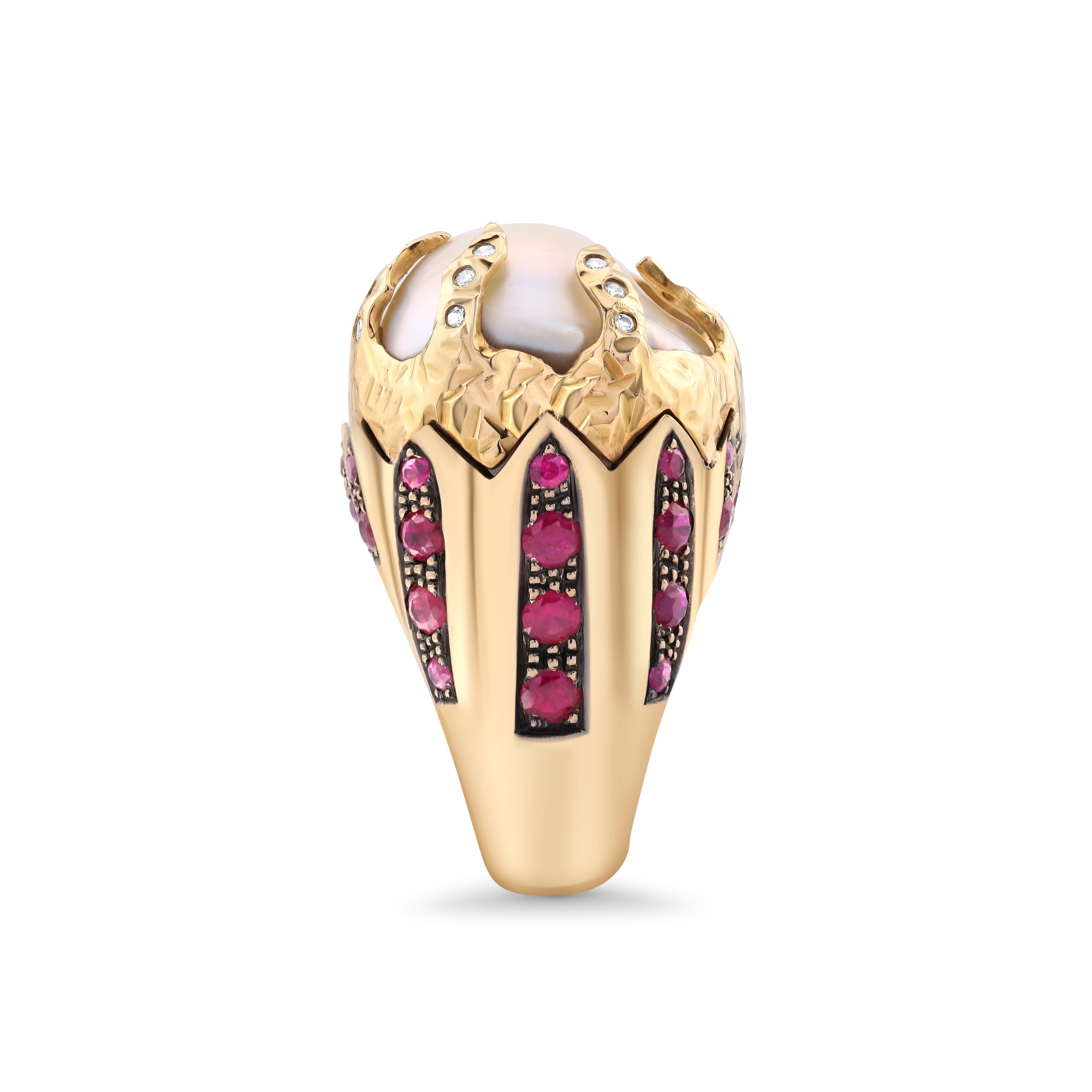 1970'S VINTAGE MOTHER OF PEARL RING