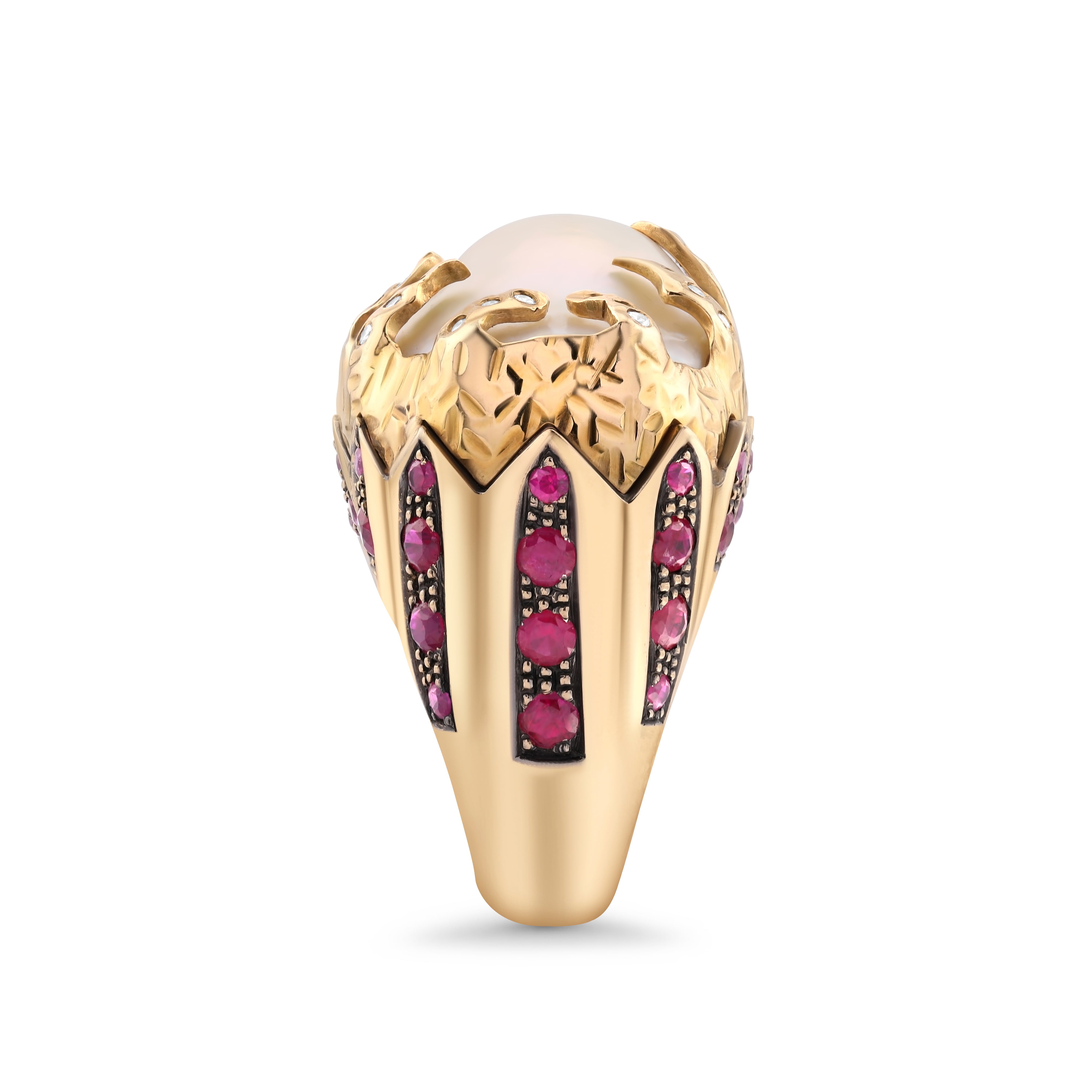 1970'S VINTAGE MOTHER OF PEARL RING